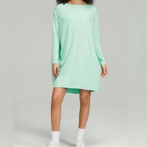 Lululemon Light Aqua Long Sleeve Oversized Tunic Dress